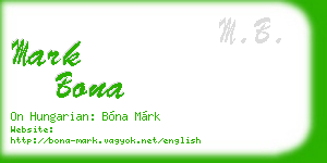 mark bona business card