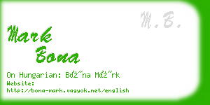 mark bona business card